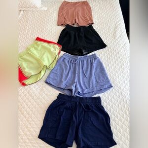 Set of Five Casual Shorts in Various Colors